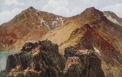 Crib Goch und Snowdon, von den Pinnacles von Alfred Robert Quinton